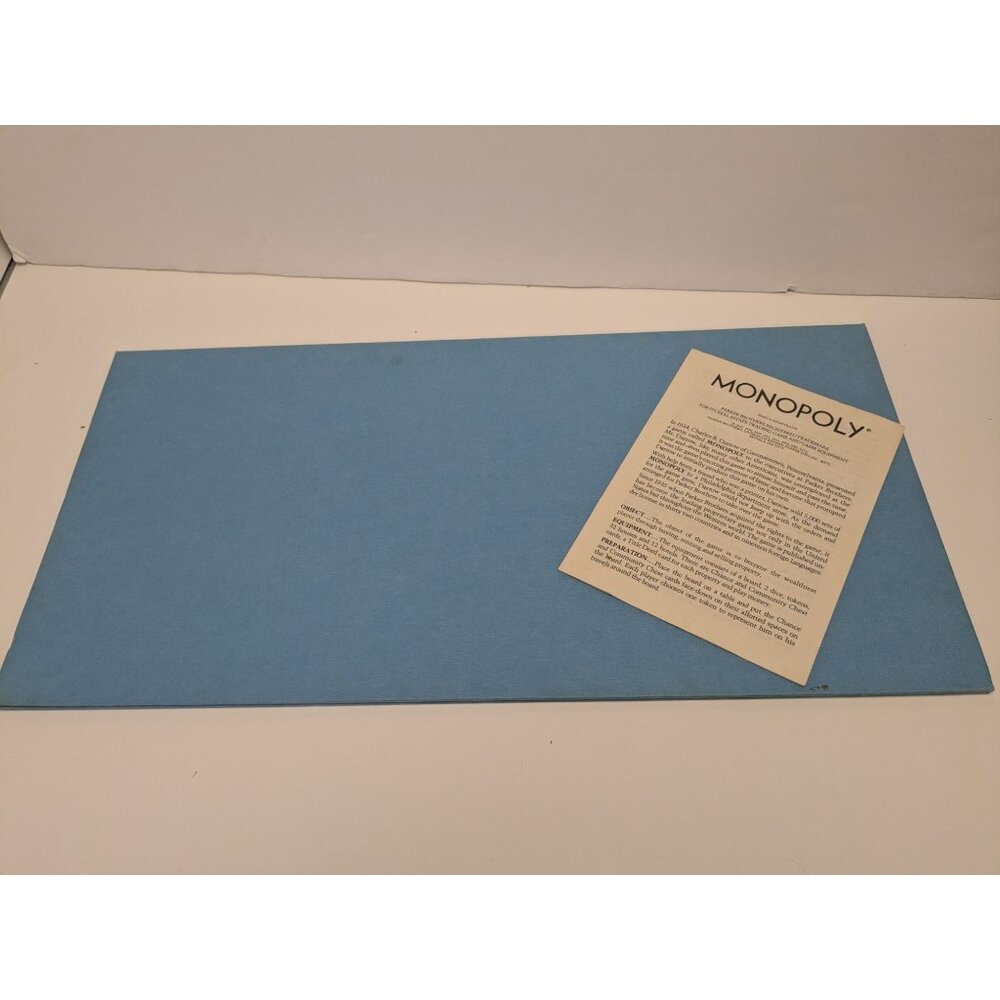 Vintage 1985 Monopoly Replacement Parts  Board Game Board And Instruction Set #2